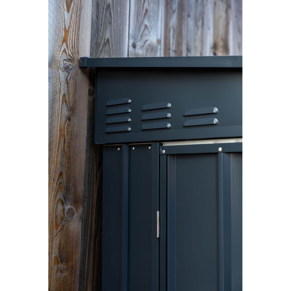 Casuta gradina GLOBEL Lean-On 5x6, metal, 155 x 180 x 203 cm, antracit