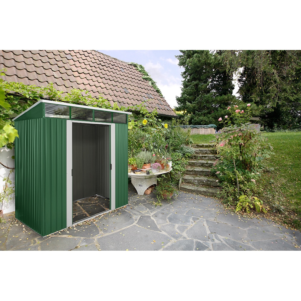 Casuta gradina PERGART Lubeck V 86, metal, 194 x 238 x 203 cm, verde