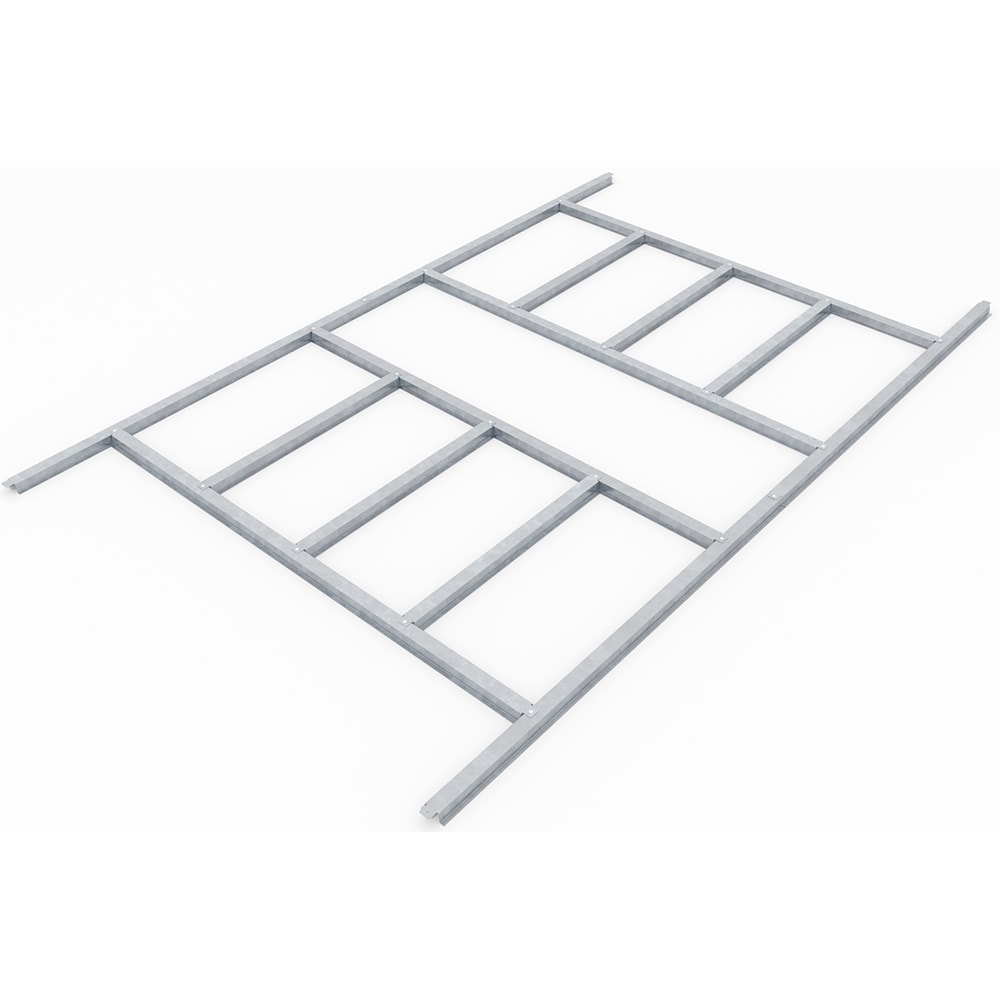 Cadru podea PERGART Frankfurt II 86, metal, 180 x 224 x 2.6 cm, negru-gri