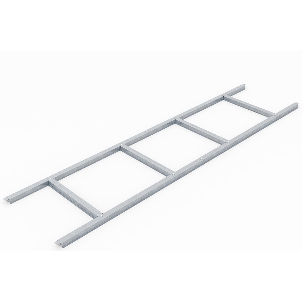 Cadru podea PERGART Leipzig 84, metal, 98 x 205 x 2.6 cm, negru-gri