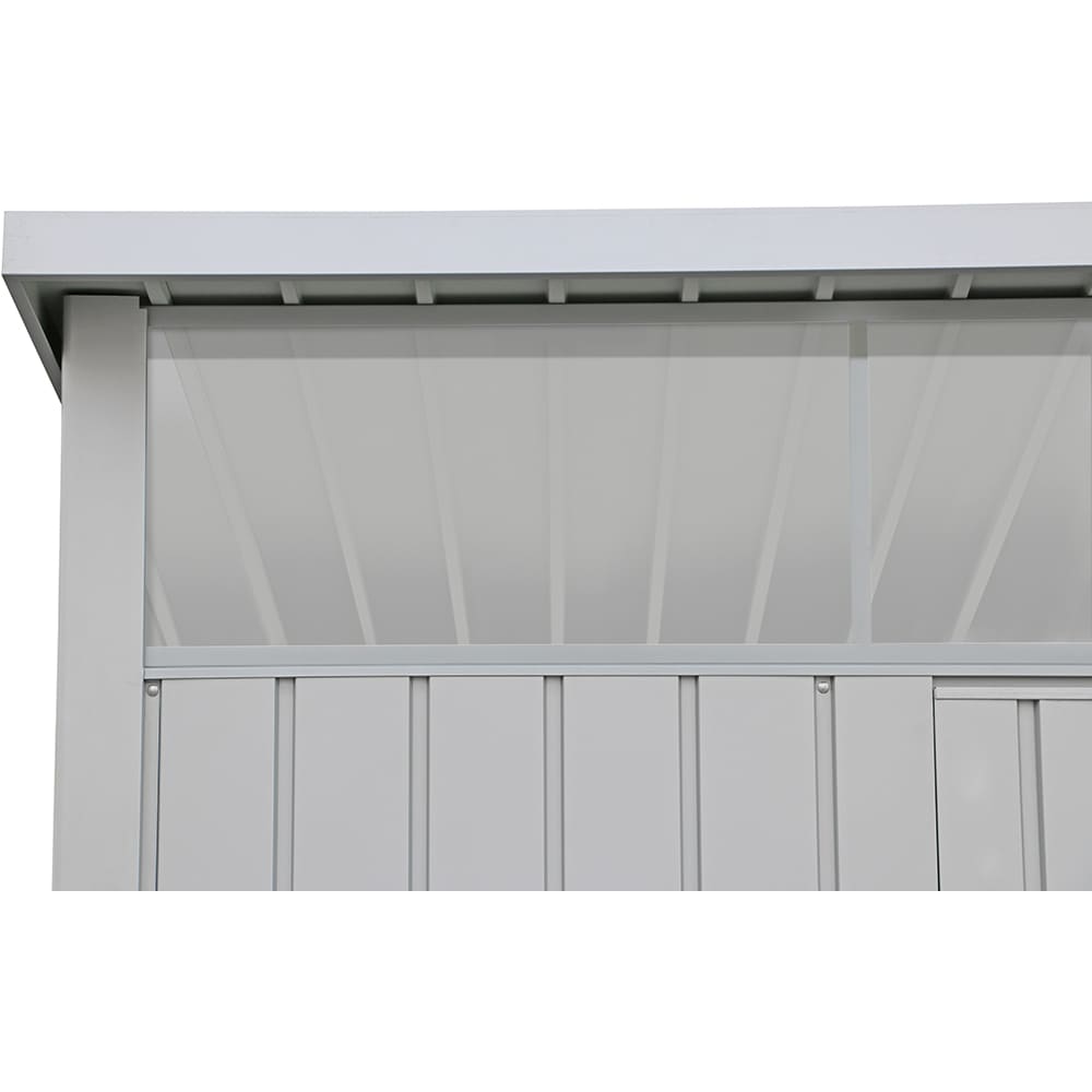 Casuta gradina DURAMAX Palladium 6X5, otel, 198.6 x 196.5 x 228.9 cm, argintiu