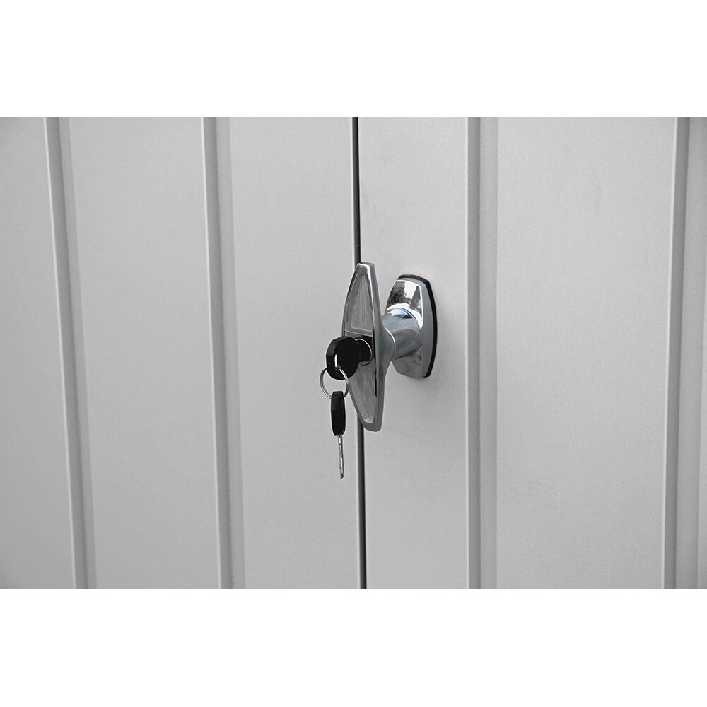 Casuta gradina DURAMAX Palladium 6X5, otel, 198.6 x 196.5 x 228.9 cm, argintiu