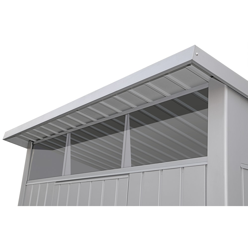 Casuta gradina DURAMAX Palladium 6X5, otel, 198.6 x 196.5 x 228.9 cm, argintiu