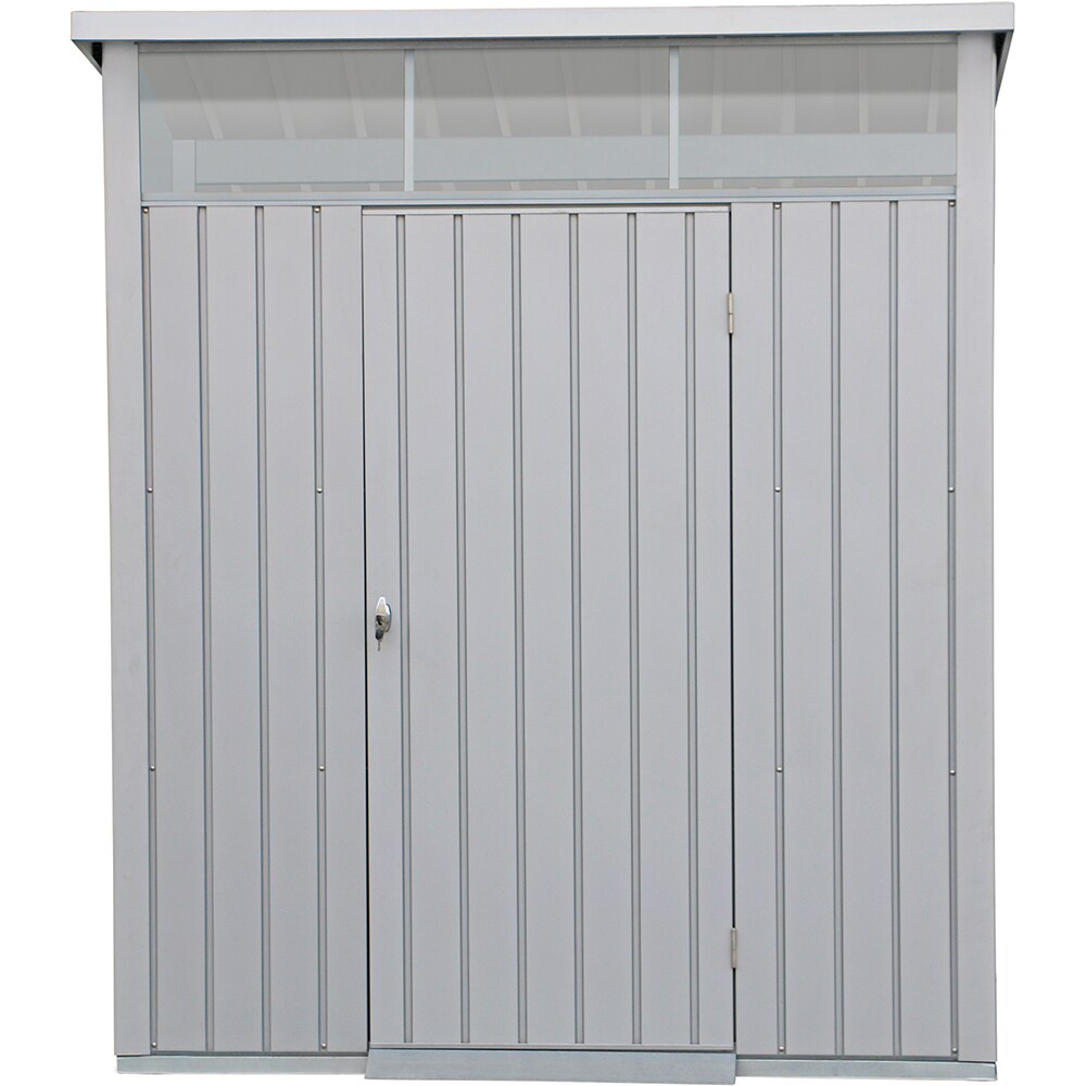 Casuta gradina DURAMAX Palladium 6X5, otel, 198.6 x 196.5 x 228.9 cm, argintiu