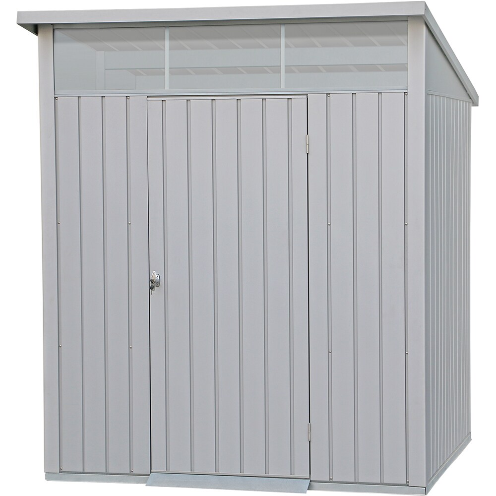 Casuta gradina DURAMAX Palladium 6X5, otel, 198.6 x 196.5 x 228.9 cm, argintiu