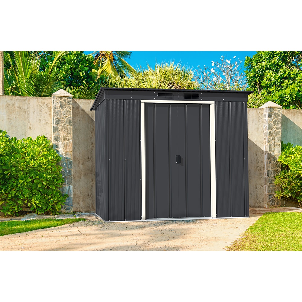 Casuta gradina DURAMAX Eco 6X4, otel, 203.1 x 123.6 x 176 cm, antracit