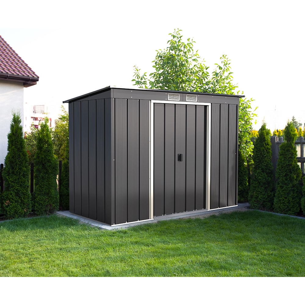 Casuta gradina DURAMAX Eco 8X4, otel, 263 x 123.6 x 181 cm, antracit