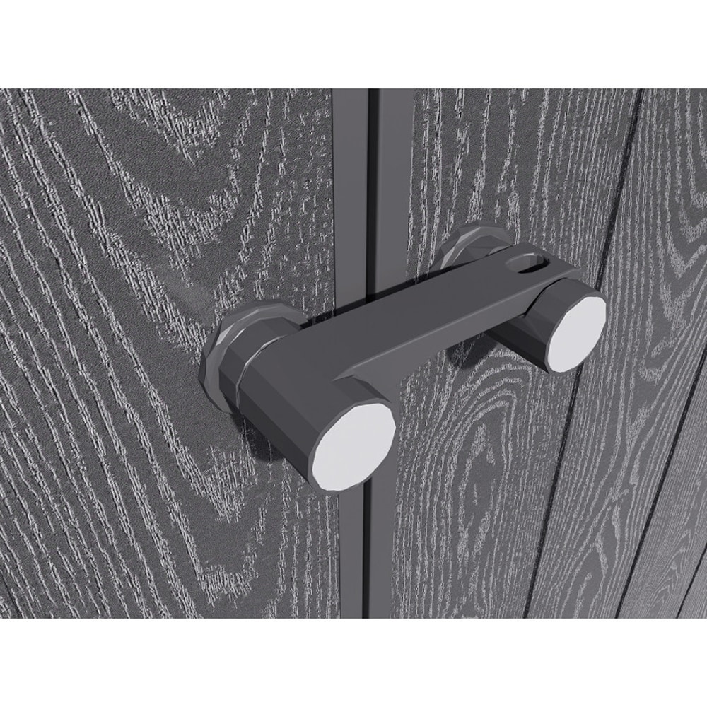 Casuta gradina NATURE REVOLUTION Pollen 6X6, plastic, 185.5 x 188.3 x 226.5 cm, gri antracit