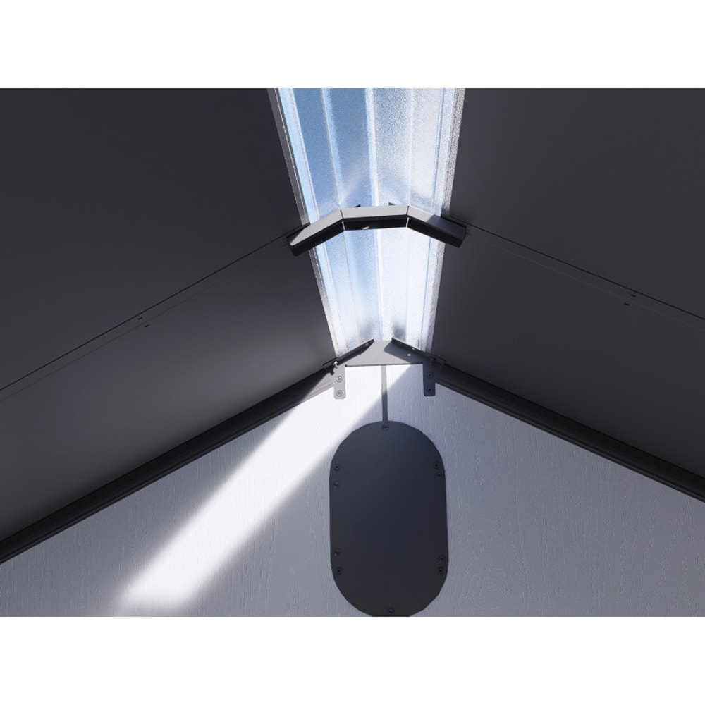 Casuta gradina NATURE REVOLUTION Pollen 6X6, plastic, 185.5 x 188.3 x 226.5 cm, gri antracit