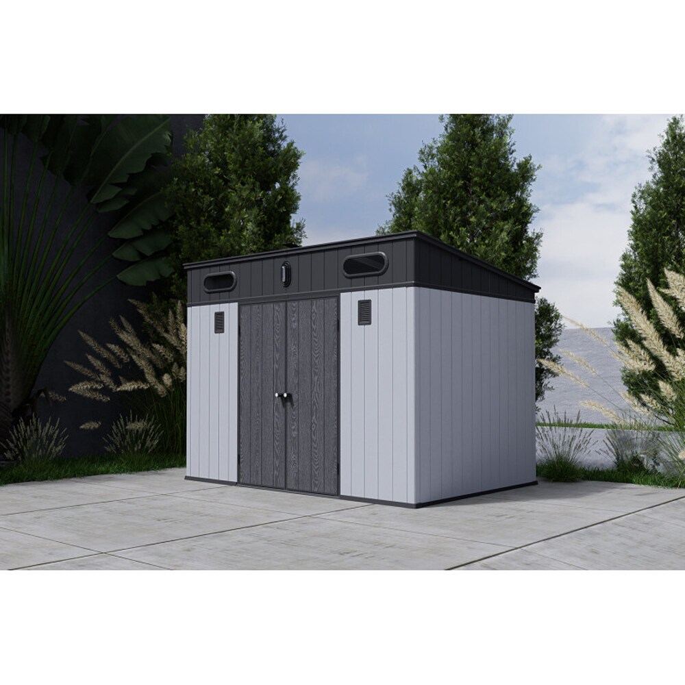 Casuta gradina NATURE REVOLUTION Sirius Pent 10X7, plastic, 210.7 x 305.1 x 226.5 cm, gri antracit