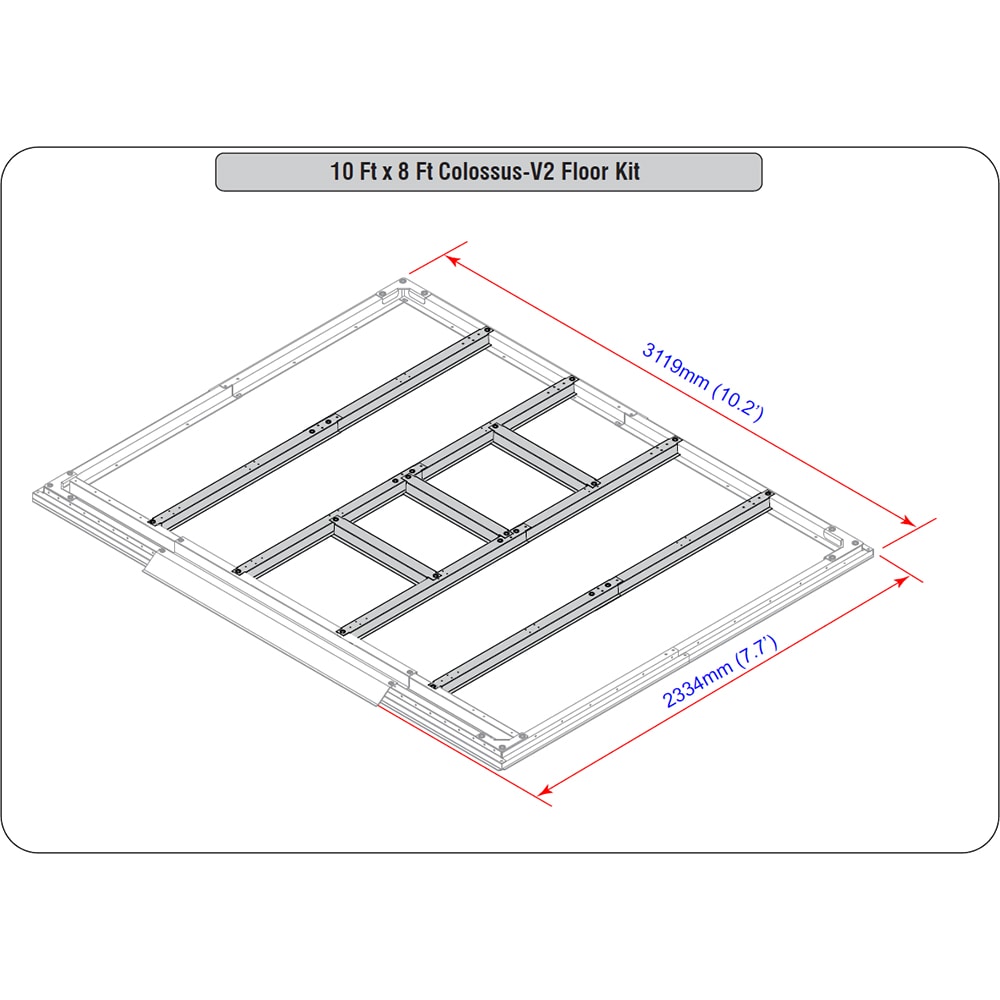 Cadru podea DURAMAX Eco 10X8, otel, 307.5 x 222.2 x 2 cm