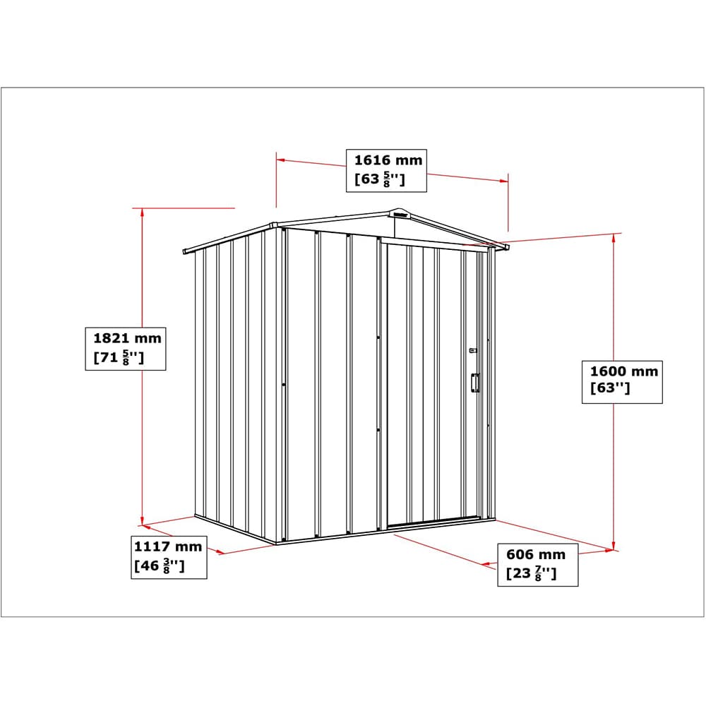 Casuta gradina DURAMAX Eco 5X4, otel, 161.6 x 123 x 182.1 cm, antracit