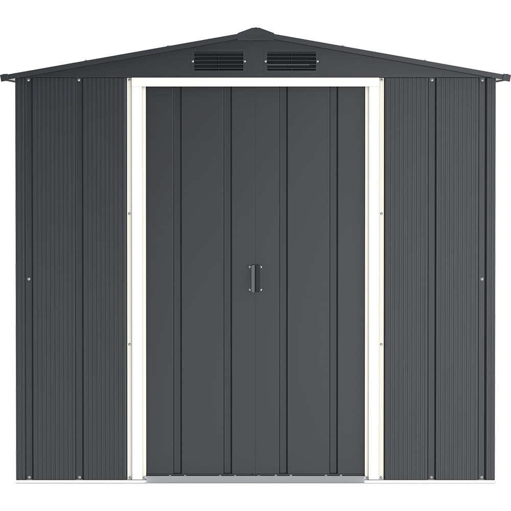 Casuta gradina DURAMAX Eco 6X6, otel, 202 x 182.2 x 180.5 cm, antracit