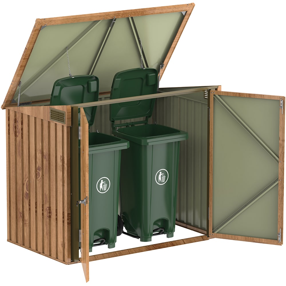 Dulap depozitare gradina DURAMAX 5X3, 154.2 x 96 x 130.5 cm, maro