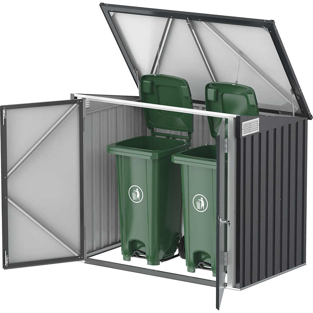 Dulap depozitare gradina DURAMAX 5X3, 154.2 x 96 x 130.5 cm, antracit