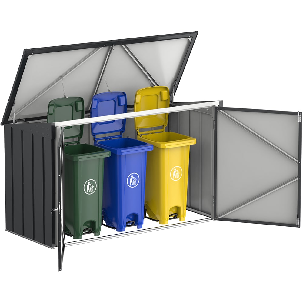 Dulap depozitare gradina DURAMAX 7X3, 213.7 x 100.3 x 132.6 cm, antracit