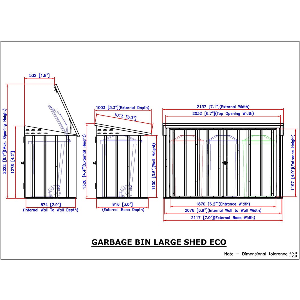 Dulap depozitare gradina DURAMAX 7X3, 213.7 x 100.3 x 132.6 cm, antracit