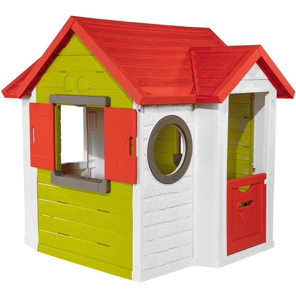 Casuta de joaca SMOBY Neo House, doua ferestre, 118 x 132 x 135 cm, multicolor