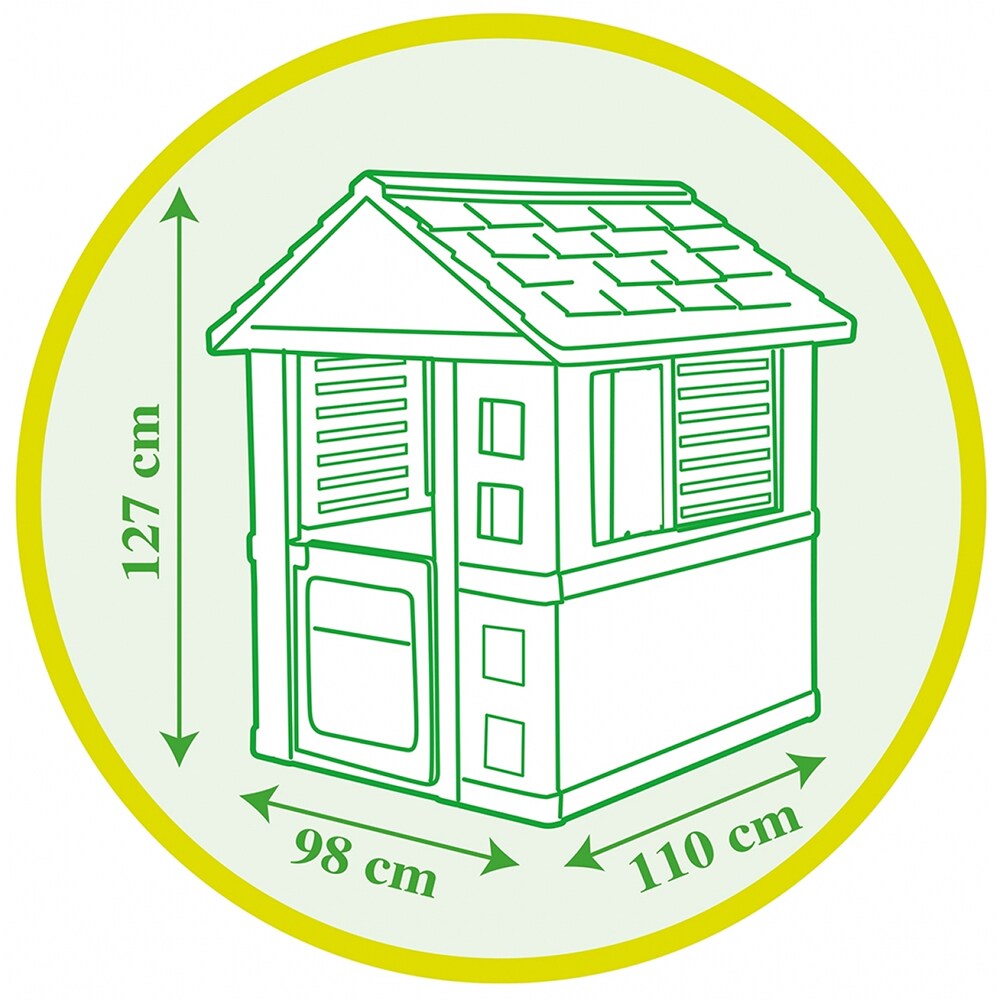 Casuta de joaca SMOBY Pretty, doua ferestre, 98 x 110 x 127 cm, multicolor