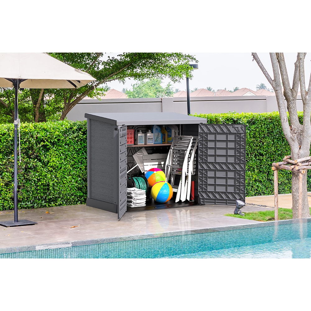 Dulap depozitare gradina DURAMAX Storeway 1200 L, 145 x 82.5 x 125 cm, gri