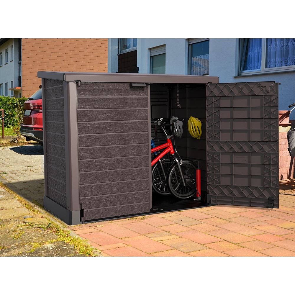 Dulap depozitare gradina DURAMAX Storeway 1200 L, 145 x 82.5 x 125 cm, maro