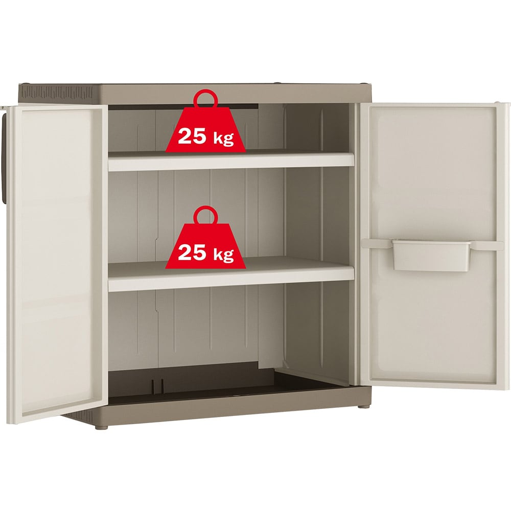 Dulap depozitare gradina KETER Excellence XL Base, polipropilena, 89 x 54 x 93 cm, bej