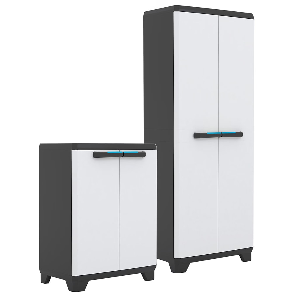 Dulap depozitare gradina KETER High Linear, compozit plastic, 68 x 39 x 90 cm, gri antracit