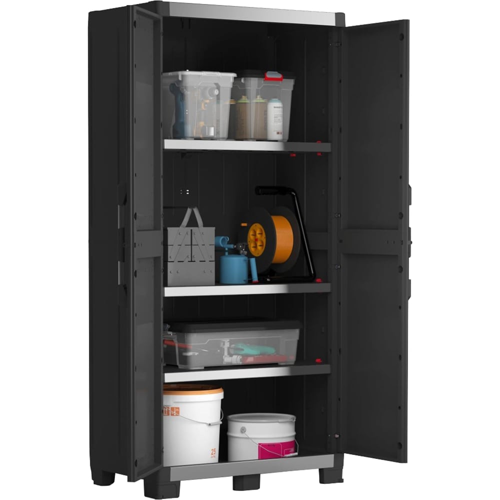 Dulap depozitare gradina KETER XL Garage, compozit plastic, 89 x 54 x 188 cm, negru