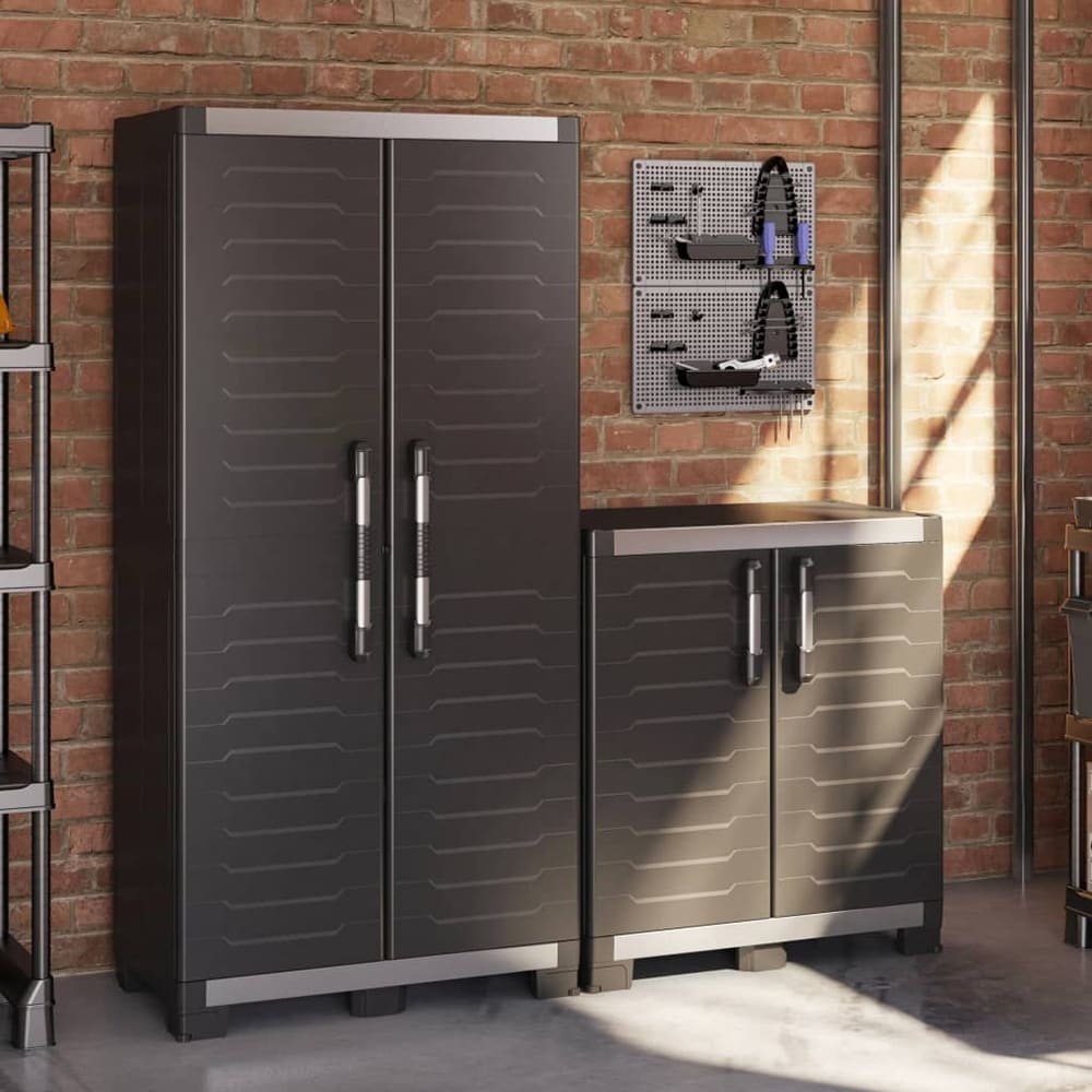 Dulap depozitare gradina KETER XL Garage, compozit plastic, 89 x 54 x 188 cm, negru