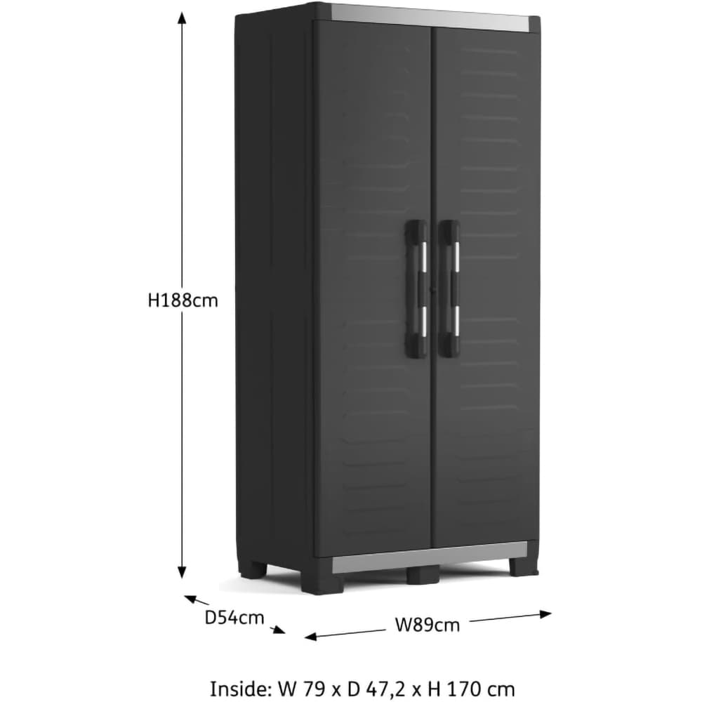 Dulap depozitare gradina KETER XL Garage, compozit plastic, 89 x 54 x 188 cm, negru