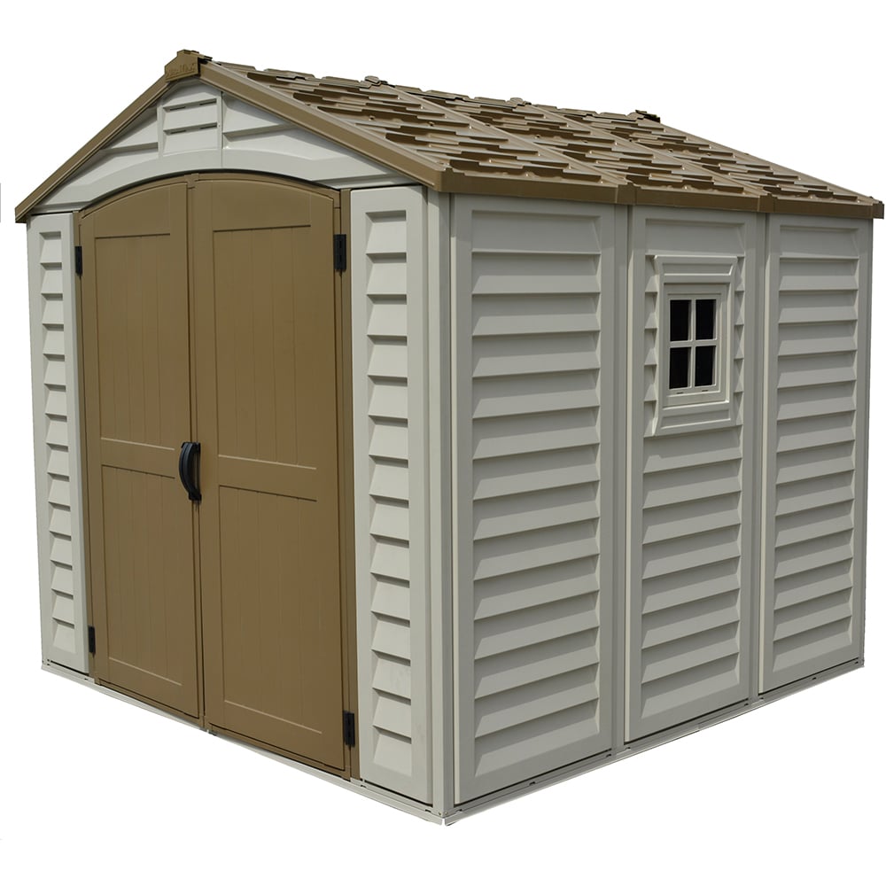 Casuta de gradina DURAMAX Duraplus, rasina, 246.4 x 239.7 x 234.4 cm, bej