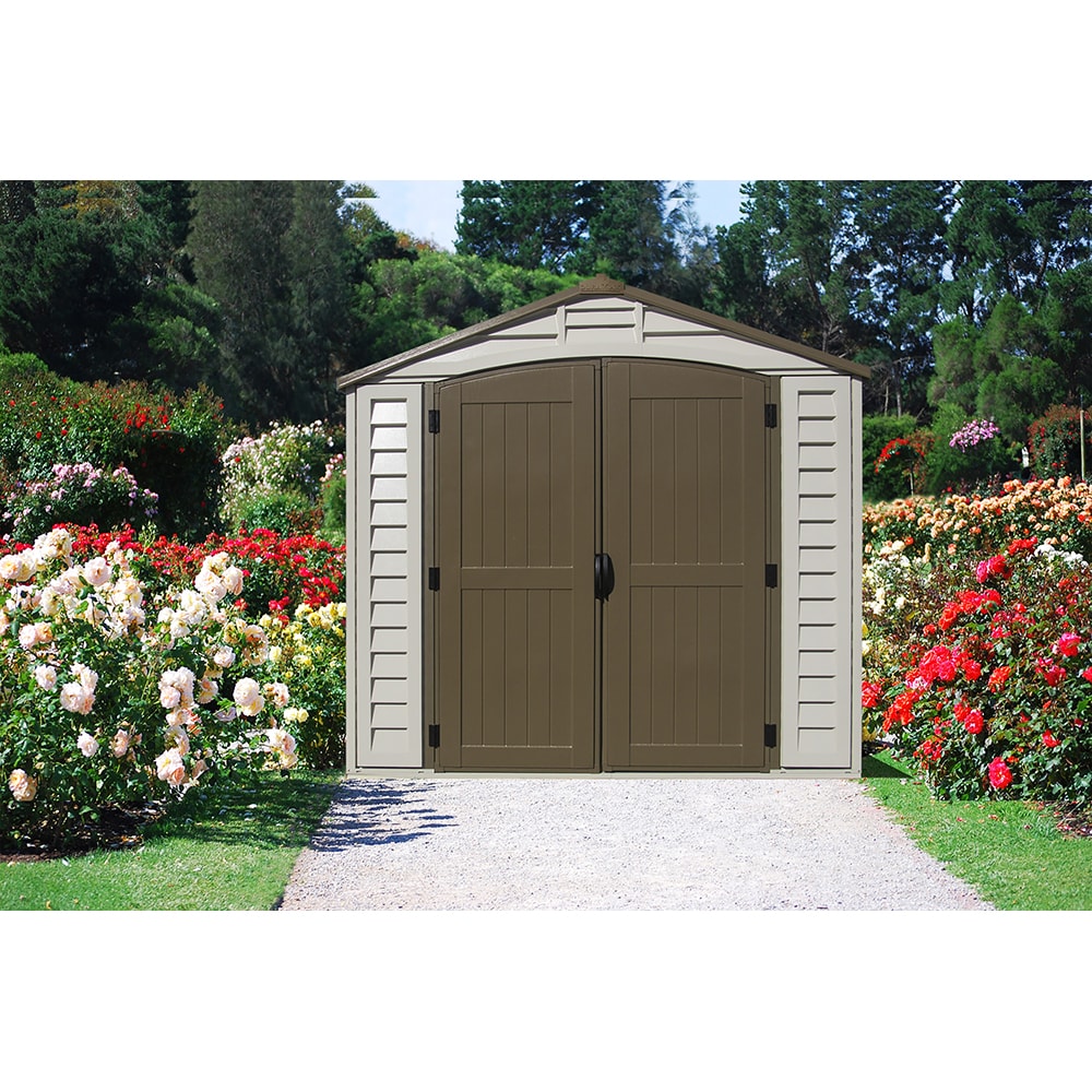 Casuta de gradina DURAMAX Duraplus, rasina, 246.4 x 239.7 x 234.4 cm, bej