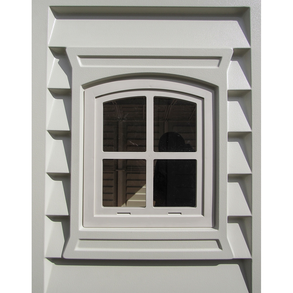 Casuta gradina DURAMAX Woodbridge, rasina, 324.8 x 399.7 x 233.2 cm, bej-maro deschis