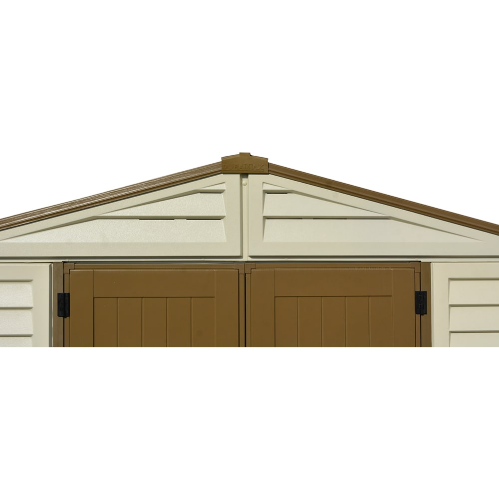 Casuta gradina DURAMAX Woodbridge, rasina, 324.8 x 399.7 x 233.2 cm, bej-maro deschis