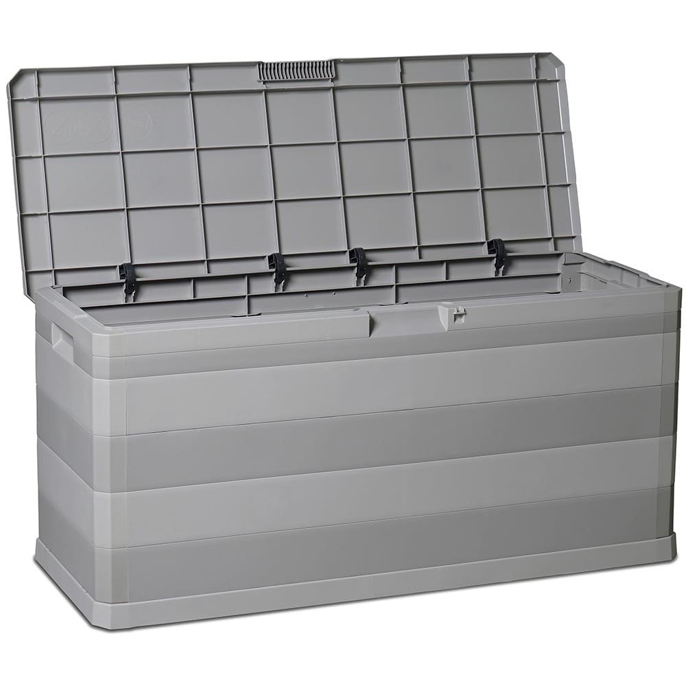 Lada depozitare gradina TOOMAX Multibox Elegance, PP, 117 x 45 x 56 cm, gri deschis