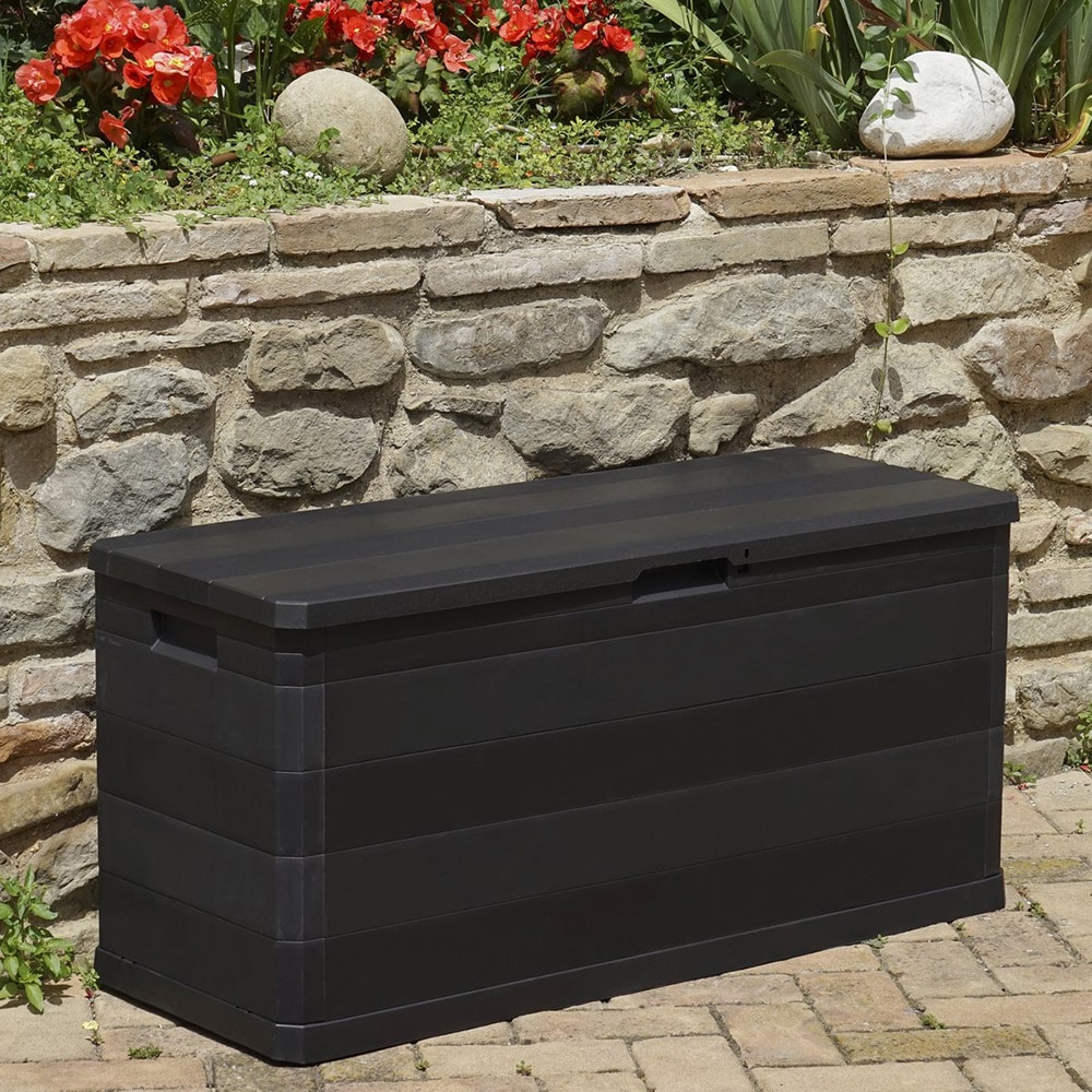 Lada depozitare gradina TOOMAX Elegance, PP, 117 x 45 x 56 cm, negru