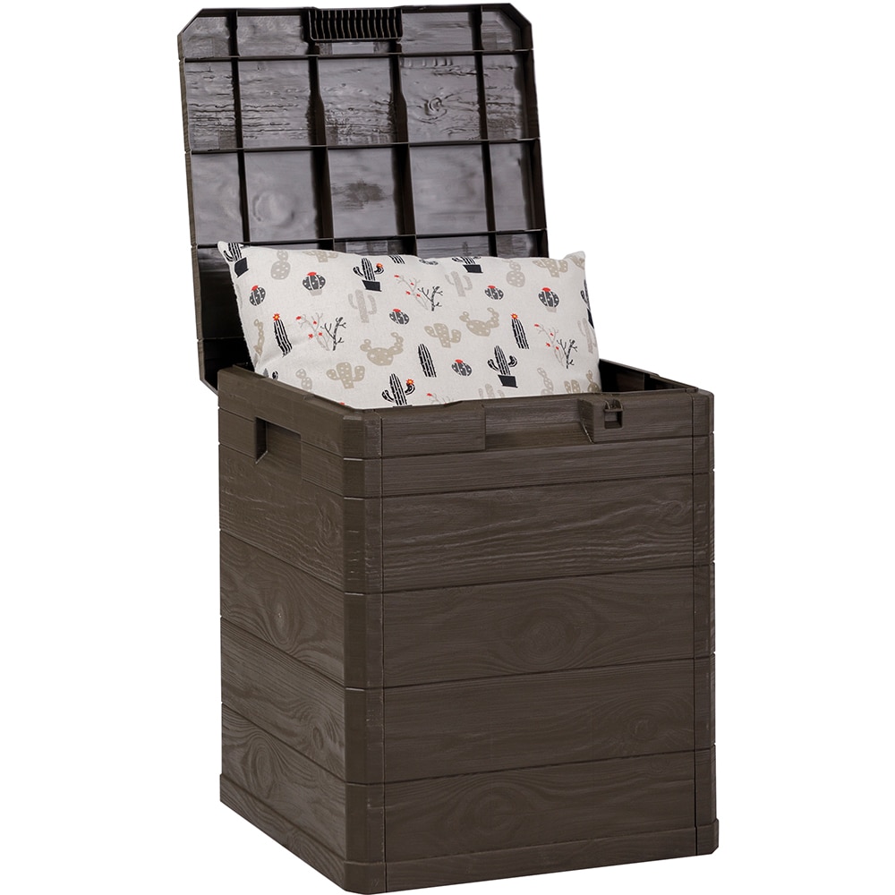 Lada depozitare gradina TOOMAX Woody's, PP, 42.5 x 44 x 50 cm, maro