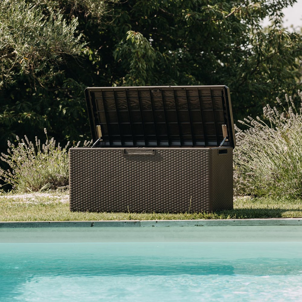 Lada depozitare gradina TOOMAX Portonovo, PP, 123.7 x 54.5 x 58.7 cm, maro