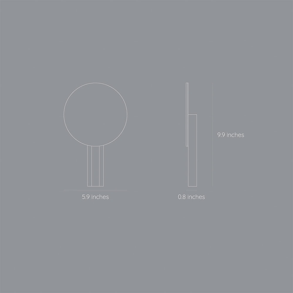 Oglinda cosmetica SPIN Paddle Vanity, 15 x 25 cm, metal, roz