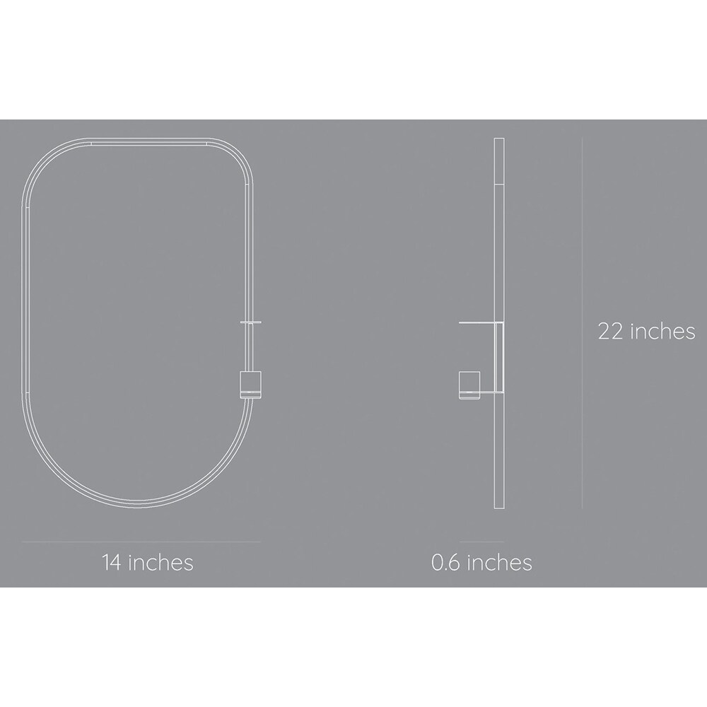 Oglinda decorativa SPIN Mismo, 35 x 55 cm, rosu