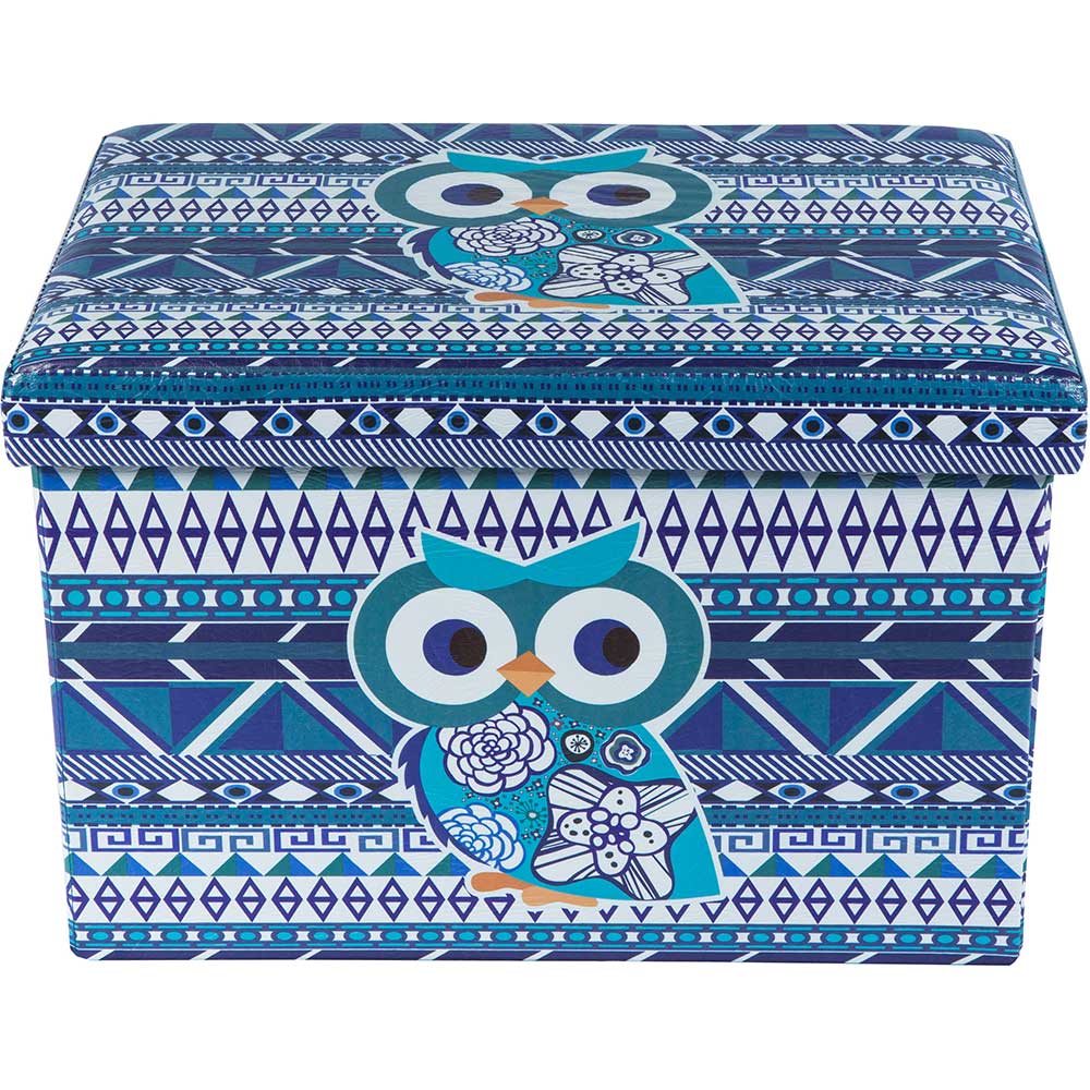 Cutie depozitare Blue Owl, 48 x 32 x 31.5 cm, multicolor