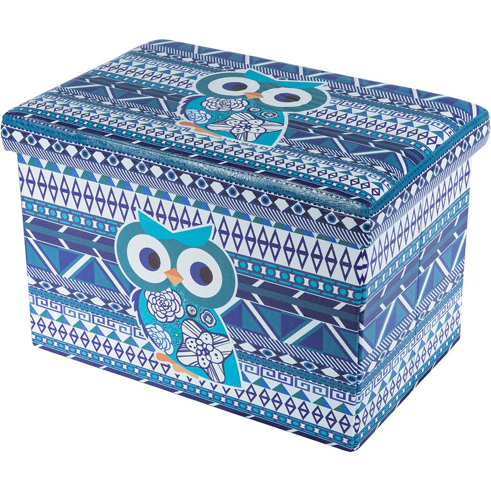 Cutie depozitare Blue Owl, 48 x 32 x 31.5 cm, multicolor
