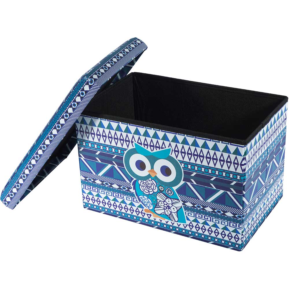 Cutie depozitare Blue Owl, 48 x 32 x 31.5 cm, multicolor