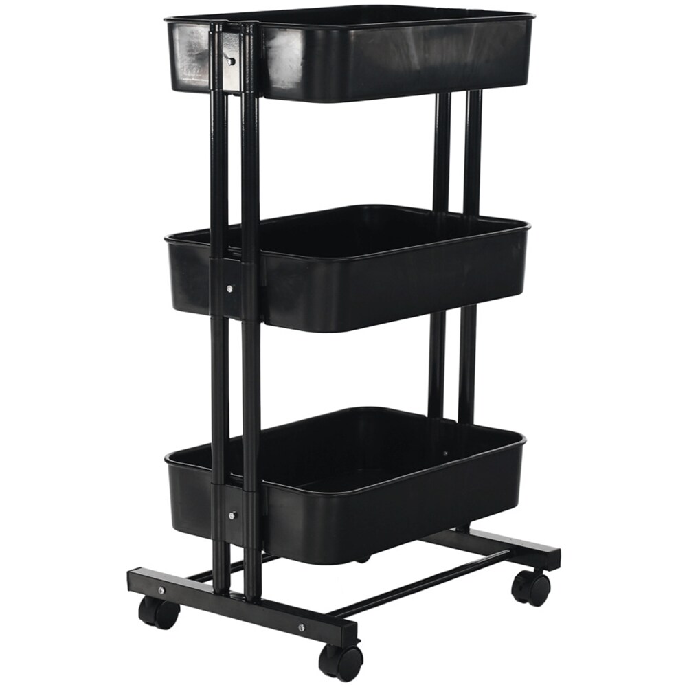 Carucior multifunctional Dobby, 45 x 37 x 77 cm, negru