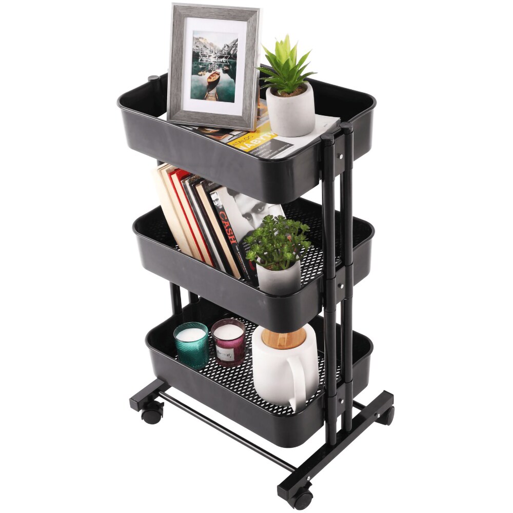 Carucior multifunctional Dobby, 45 x 37 x 77 cm, negru