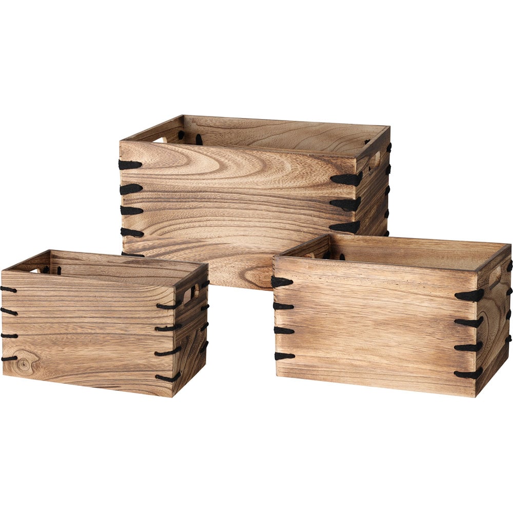 Cutie depozitare NB1610000, maro deschis, 3 bucati