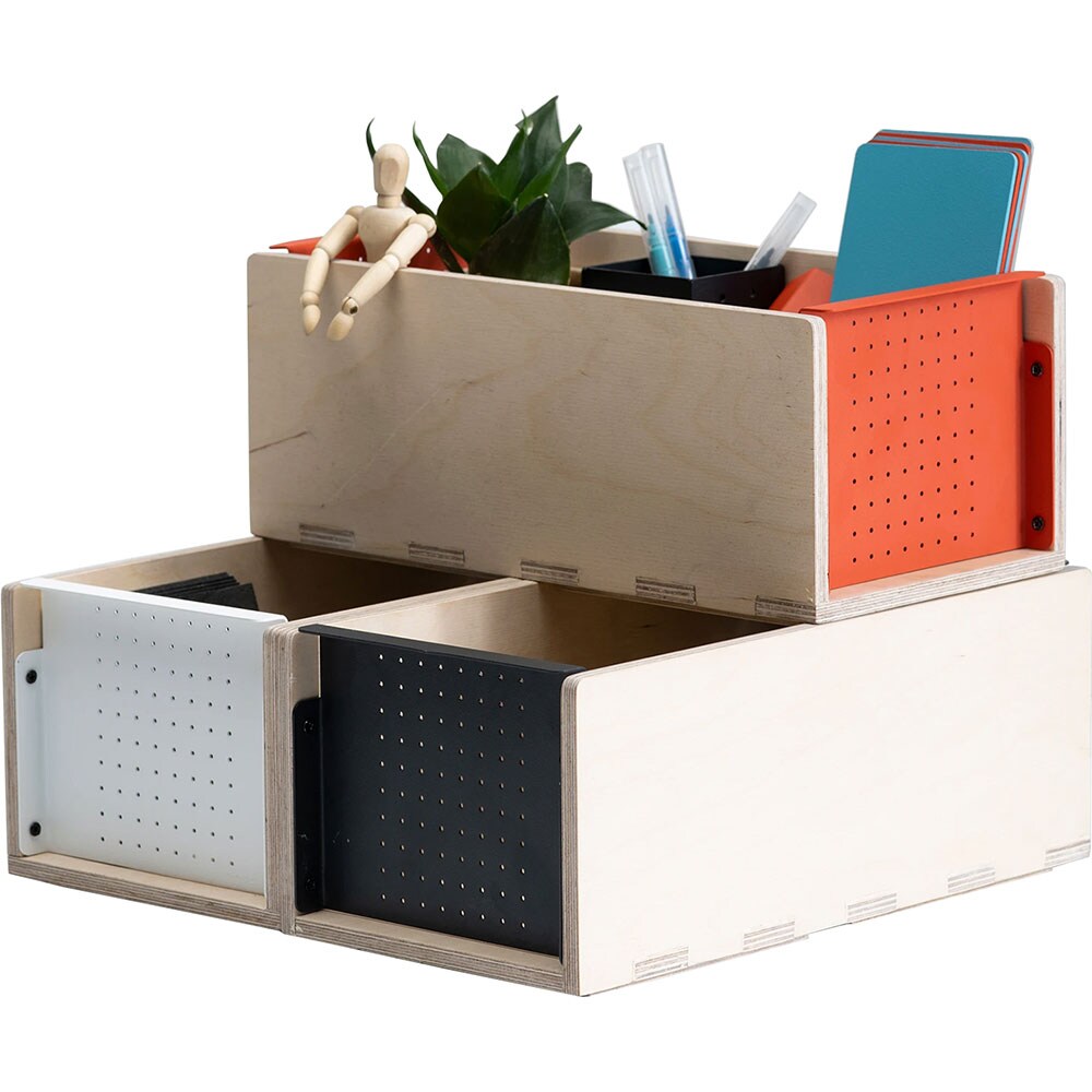 Cutie depozitare Boxxit, 30 x 15 x 12.3 cm, gri inchis