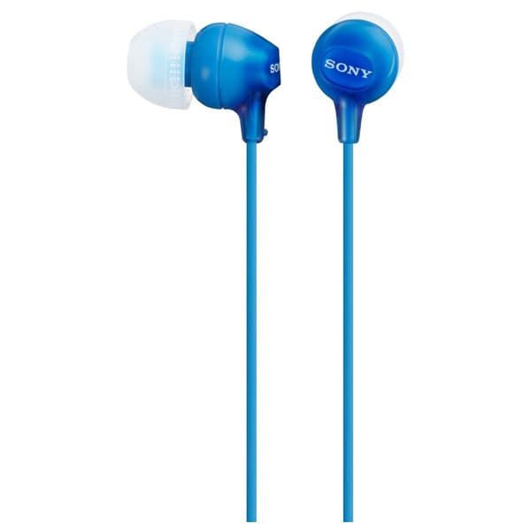 Casti SONY MDR-EX15APLI, Cu Fir, In-Ear, Microfon, albastru