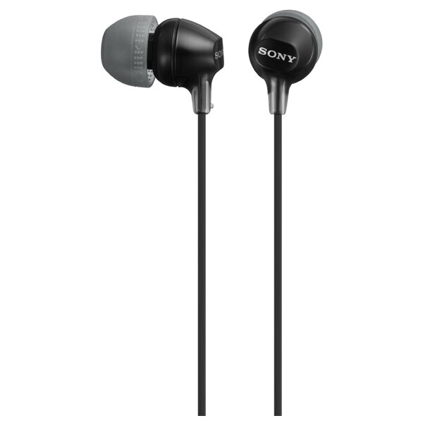 Casti SONY MDR-EX15LPB, Cu Fir, In-Ear, negru