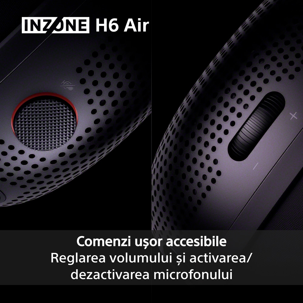 Casti Gaming SONY INZONE H6 Air MDR-G600B, 7.1, multiplatforma, 3.5mm, negru